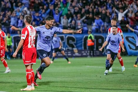 Uno de los festejos de Belgrano (Fuente: NA)