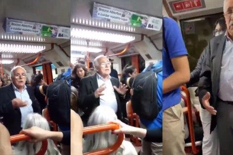 Micromilitancia en el subte: el médico de 79 años que llamó a votar por la salud y la educación pública