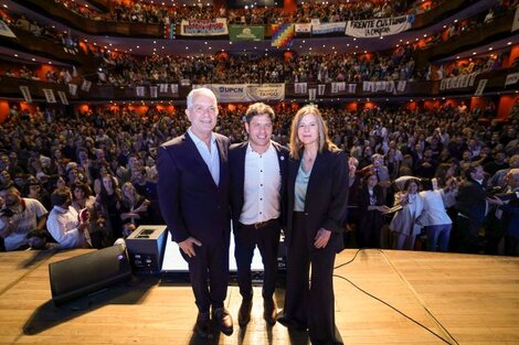 Julio Alak, Axel Kicillof y Florencia Saintout.