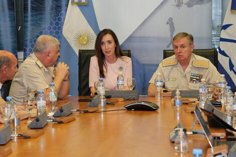 Victoria Villarruel se reunió con la cúpula de la Prefectura.