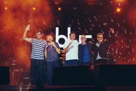 Blur en pleno, al final de su set de cierre del Primavera Sound Argentina.