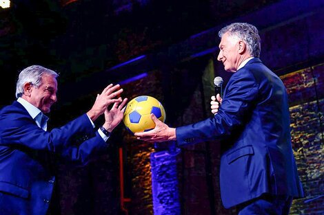 Andrés Ibarra y Mauricio Macri, candidatos a presidente y vice de Boca. 