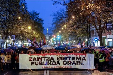 El feminismo vasco llenó las calles en una jornada de huelga histórica