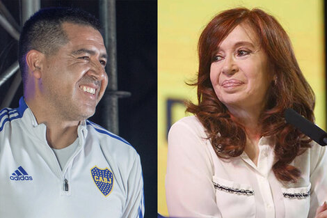 Juan Román Riquelme y Cristina Kirchner bajo la mira del macrismo judicial.