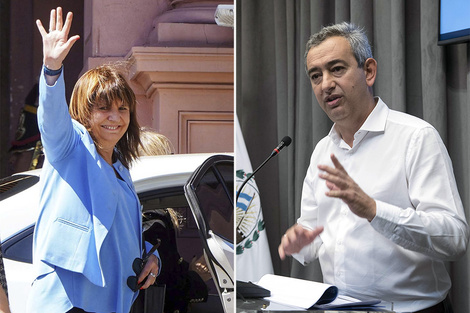 Patricia Bullrich y Pablo Javkin.