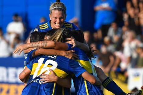 Las chicas de Boca de festejo (Fuente: Prensa AFA)