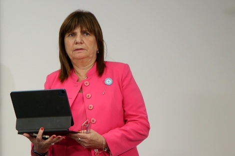 Bullrich, durante la conferencia de prensa