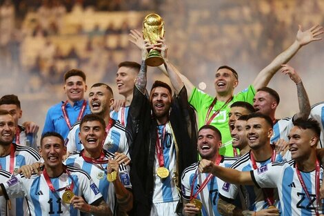 Un partido para el infarto entre Argentina y Francia en el estadio Lusail. Imagen: Captura de pantalla FIFA+.