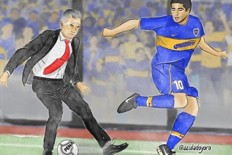 No es una "rabona". Riquelme le metió caño ida y vuelta a Macri.