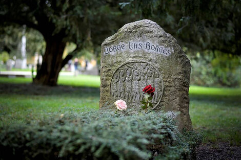 La tumba de Jorge Luis Borges en Ginebra, donde murió en junio de 1986. 