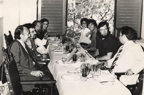 Una comida en 1972, entre otros, Julio Cortázar, Mario Vargas Llosa y Gabriel García Márquez