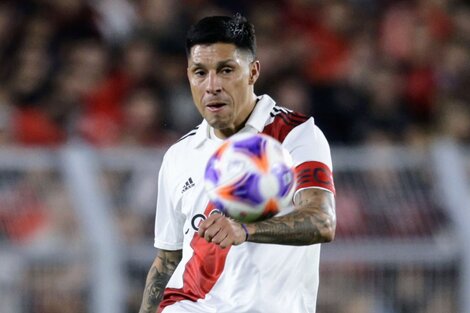 Enzo Pérez, en su último partido con la casaca millonaria (Fuente: Fotobaires)