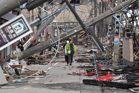 Destrucción y desolación en el centro de Japón