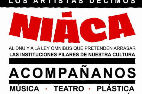 Festival artístico en rechazo al DNU y la ley ómnibus