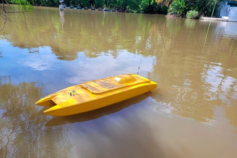 Un barco suelto en Trenque Lauquen