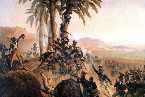 Batalla de Santo Domingo, también conocida como "Batalla de Palm Tree Hill" de January Suchodolski (1845).