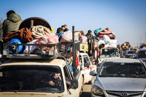 Los desplazados de la guerra en Gaza. 