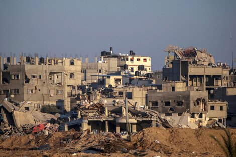 Casas destruidas en el campo de refugiados de Bureij en la Franja de Gaza.