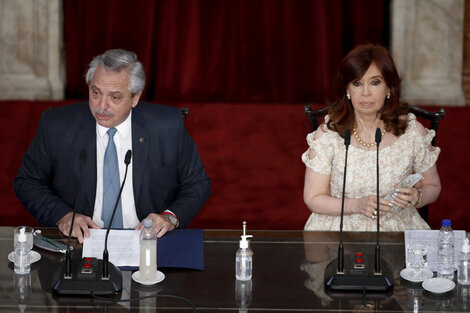 Cristina Kirchner habló del "incumplimiento del contrato electoral" del Frente de Todos (Fuente: AFP)