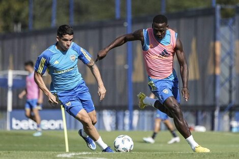 Boca se entrenó en el Ezeiza pensando en River.