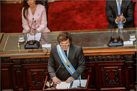 El presidentes Javier Milei en el Congreso