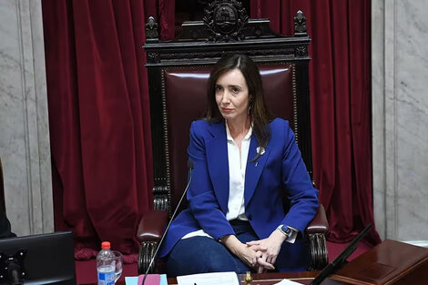 La vicepresidenta y titular del Senado, Victoria Villarruel.