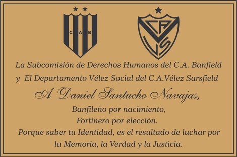 Banfield y Vélez homenajearon al nieto recuperado número 133