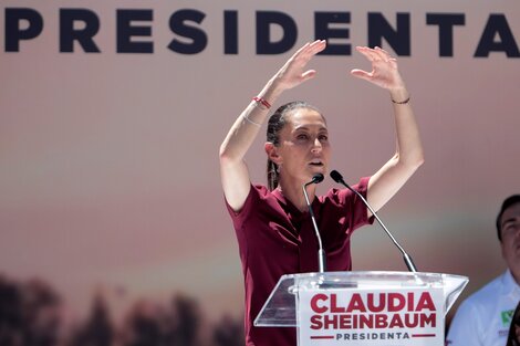  Claudia Sheinbaum participa en un acto público  en la ciudad de Morelia. 