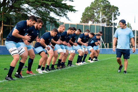 Los Pumas durante uno de los últimos entrenamientos