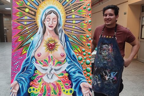 Revuelo por una pintura que muestra los pechos de la Virgen María 