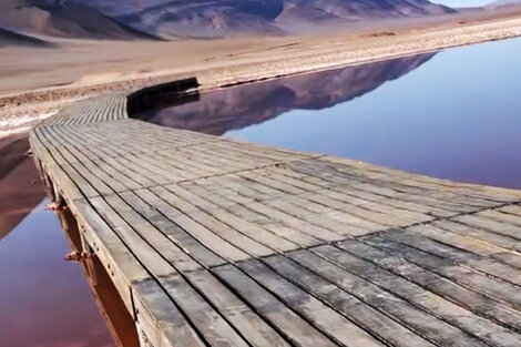 Los Ojos de Mar de Tolar Grande se convirtieron en una laguna marrón 