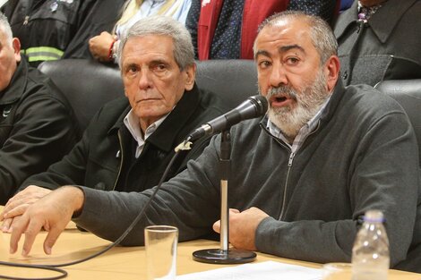 Carlos Acuña y Héctor Daer, triunviros de la CGT.