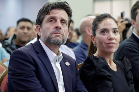 Ariel Aguilar durante el congreso nacional de la UOM. 