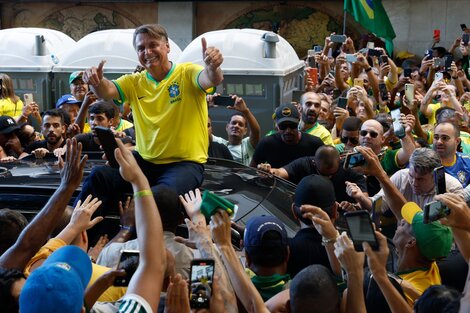 Bolsonaro participa en un acto con simpatizantes en Río de Janeiro. (Fuente: EFE)