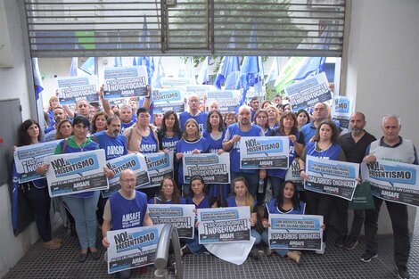 El gremio se movilizó al Ministerio de Trabajo.