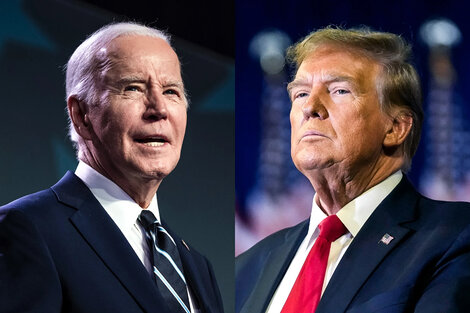 El actual presidente, Joe Biden, y su retador en las elecciones, Donald Trump.