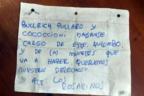 Una de las notas que aparecieron ayer