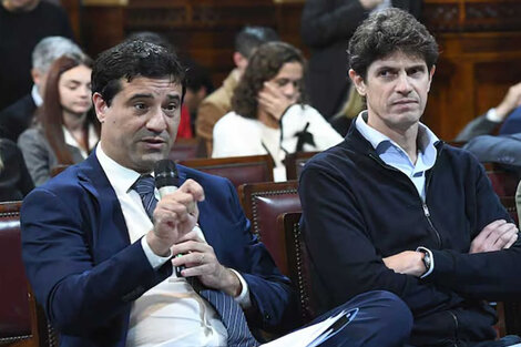 Maximiliano Abad y Martín Lousteau compañeros en el Senado de la Nación. 