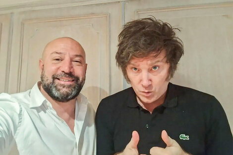 Spagnuolo, junto a su amigo Javier Milei.