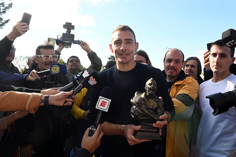 Marco Rubén ayer, de regreso a su casa futbolística. (Fuente: Sebastián Granata)