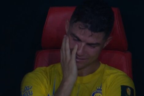 El desconsolado llanto de Cristiano Ronaldo tras perder una final con Al Nassr