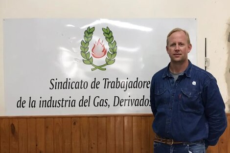 Pablo Van Den Heuvel, secretario general del Sindicato de Trabajadores de la Industria del Gas de Bahía Blanca. 