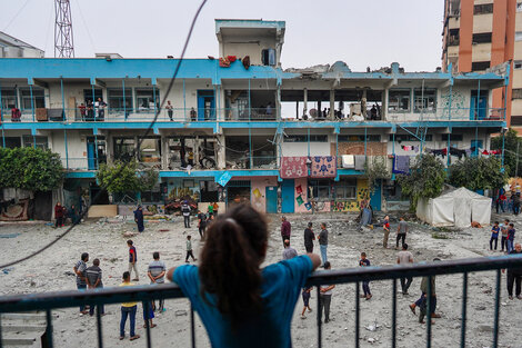 Israel bombardeó una escuela de Naciones Unidas en el centro de Gaza
