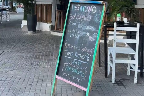 Tucumán: un bar brinda desayunos y almuerzos "solidarios" a personas en situación de calle