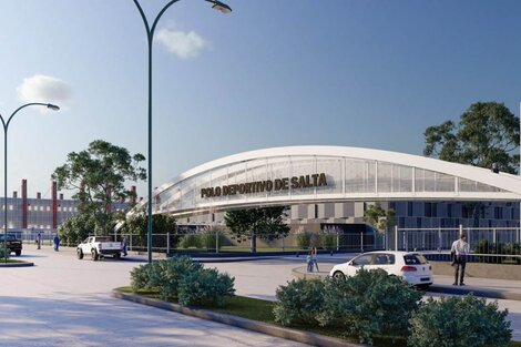 Proyección de la fachada del Polo Deportivo. 