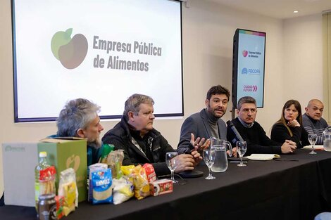 La presentación de la Empresa Pública de Alimentos con dirigentes de Ciudad Futura, Fecofe y gremios.