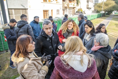 El intendendente Javkin en la presentación de ayer