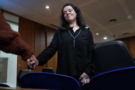 Noelia ayer en la sala de audiencias tras conocerse el veredicto. (Fuente: Gentileza Alan Monzón)