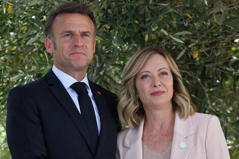 Emmanuel Macron y Giorgia Meloni.