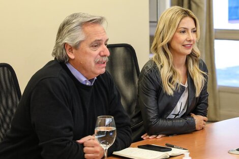 Alberto Fernández junto a Fabiola Yañez.